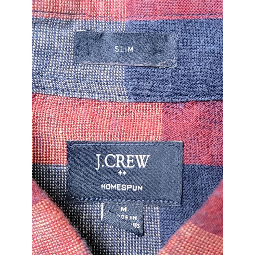J.Crew Men's M Shirt Lot‎ of 2 Plaid Heathered & Homespun Long Sleeve Casual - Picture 6 of 14